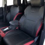 روکش صندلی فردا موتور fmc t5 چرم مشکی زرشکی فابریک کد5054