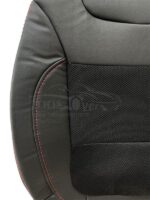 روکش صندلی چانگان  بغل چرم وسط ‌پارچه اسپایس تنفسی مشکی دوخت قرمز کد 4009 - Image 4