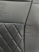 روکش صندلی لیفان 820 چرم مشکی دوخت سفید کد4066 - Image 4