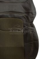 روکش صندلی خودرو چری تیگو۷ چرم مشکی وسط پارچه اسپایس قهوای - Image 2