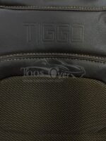 روکش صندلی خودرو چری تیگو۷ چرم مشکی وسط پارچه اسپایس قهوای - Image 5