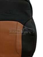 روکش صندلی خودرو چری تیگو ۵ چرم مشکی وسط مارون عسلی - Image 2
