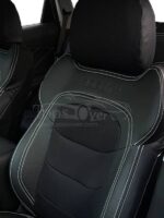 روکش صندلی خودرو فیدلیتی چرم وسط اسپایس مشکی دوخت سفید- پنج نفره -کد 2113 - Image 3