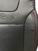 روکش صندلی جک s3 چرم مشکی دوخت قرمز کد 1122 - Image 4