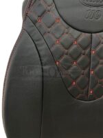 روکش صندلی ام وی ام MVM 110 new چرم مشکی وسط گلدوزی دوخت قرمز - Image 5