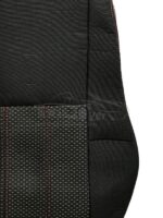 روکش صندلی فولکس گل پارچه برزنت مشکی وسط خال طوسی دوخت قرمز کد 297 - Image 2