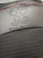 روکش  صندلی خودرو جک s3 چرم وسط پارچه مشکی دوخت قرمز - کد 2314 - Image 3