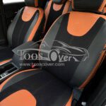 روکش صندلی MVM ام وی ام X22 و X22 پرو چرم وسط پارچه رنگ مشکی مارون کد 12121