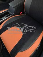 روکش صندلی MVM ام وی ام X22 و X22 پرو چرم وسط پارچه رنگ مشکی مارون کد 12121 - Image 3