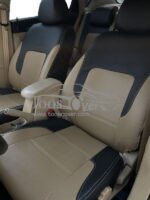 روکش صندلی برلیانس H330 و H320 چرم مشکی کرم کد 5053