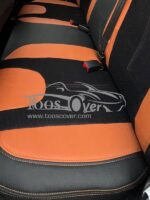 روکش صندلی MVM ام وی ام X22 و X22 پرو چرم وسط پارچه رنگ مشکی مارون کد 12121 - Image 4