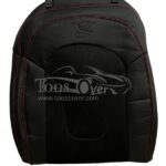 روکش صندلی هایما  s7 چرم وسط پارچه اسپایس تنفسی رنگ مشکی دوخت قرمز کد 8961