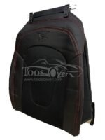 روکش صندلی هایما  s7 چرم وسط پارچه اسپایس تنفسی رنگ مشکی دوخت قرمز کد 8961 - Image 3