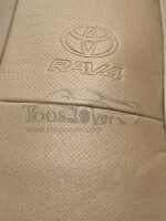 روکش صندلی خودرو تویوتا رافور RAV4 چرم خارجی کرم مشکی - کد 1232 - Image 4