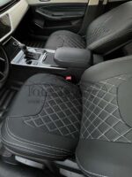 روکش صندلی چری آریزو 6 چرم مشکی دوخت سفید کد 4036 - Image 2