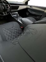 روکش صندلی چری آریزو 6 چرم مشکی دوخت سفید کد 4036 - Image 3