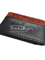 دور فرمان چرم مصنوعی مشکی طرح چوب - Image 2