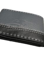 دور فرمان چرم مصنوعی طوسی مشکی - Image 2