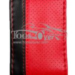 دور فرمان چرم مصنوعی قرمز مشکی