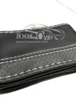 دور فرمان چرم مصنوعی مشکی دوخت سفید - Image 2