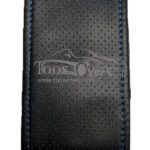 دور فرمان چرم مصنوعی مشکی دوخت آبی