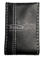 دور فرمان چرم مصنوعی مشکی دوخت سفید