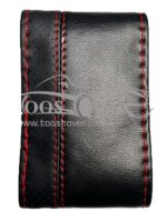 دور فرمان چرم مصنوعی مشکی دوخت قرمز