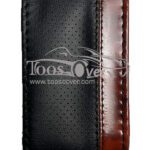 دور فرمان چرم مصنوعی مشکی طرح چوب