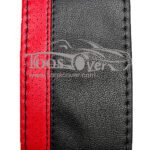 دور فرمان چرم مصنوعی مشکی قرمز