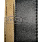 دور فرمان چرم مصنوعی مشکی کرم