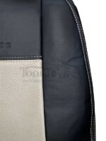 روکش صندلی خودرو رنو فلوئنس چرم خارجی کرم مشکی کد 1425 - Image 2