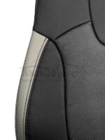 روکش صندلی خودرو رنو کپچر چرم مشکی طوسی - Image 2