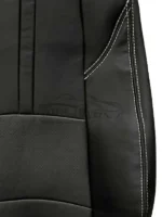 روکش صندلی خودرو fmc 511 فردا موتورز چرم مشکی دوخت سفید کد7070 - Image 2