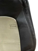 روکش صندلی کیا ریو عقب دوتیکه جدید چرم مشکی کرم کد4411 - Image 2