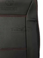 روکش صندلی سابرینا چرم مشکی دوخت قرمز کد 1841 - Image 2