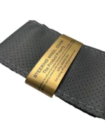 دور فرمان دوختی چرم طبیعی سوزنی طوسی