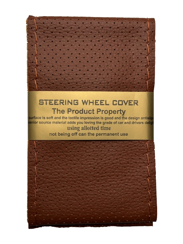 دور فرمان دوختی چرم طبیعی سوزنی مارون