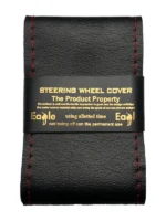 دور فرمان دوختی چرم مصنوعی مشکی