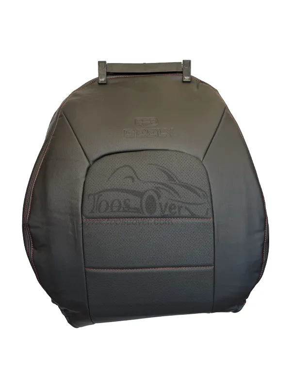 روکش صندلی جیلی gc6 چرم مشکی دوخت قرمز