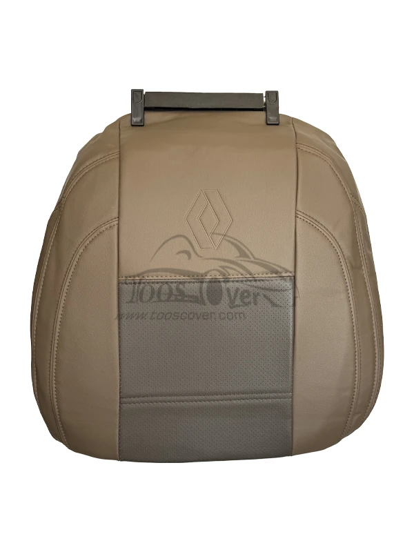 روکش صندلی رنو سفران چرم کرم بژ وسط سدری