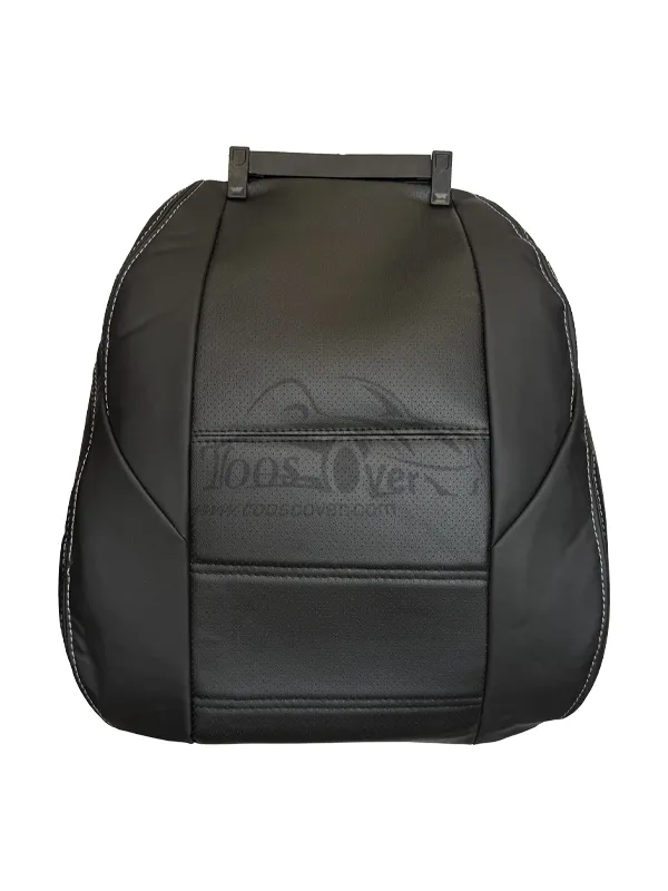 روکش صندلی برقی ریرا چرم مشکی دوخت سفید