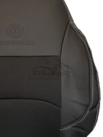 روکش صندلی برلیانس 230 - 220 چرم وسط مخمل مشکی دوخت سفید کد 4028 - Image 2