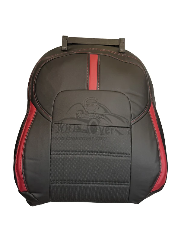 روکش صندلی نیسان سیلفی چرم مشکی قرمز