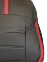 روکش صندلی نیسان سیلفی چرم مشکی قرمز کد 4029 - Image 2