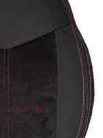 روکش صندلی ام وی ام mvm 110 قدیم پارچه جودون وسط مخمل مشکی دوخت قرمز کد 7035 - Image 2