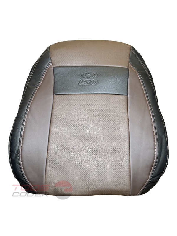 روکش صندلی هیوندا i20 چرم قهوای بغل مشکی